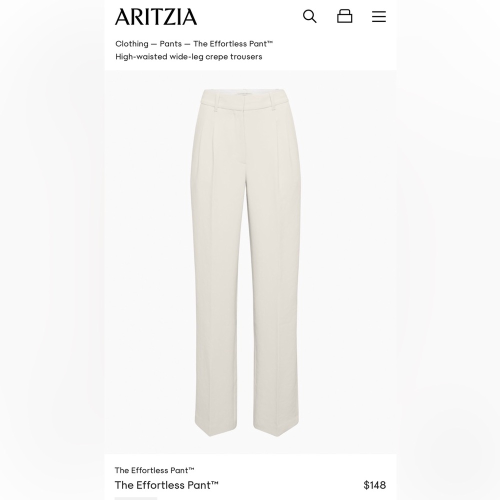 NWT Aritzia effortless trouser